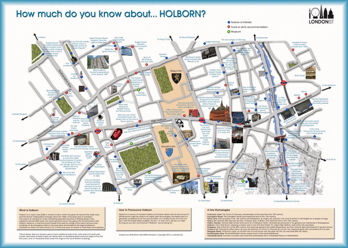 map of Holborn London