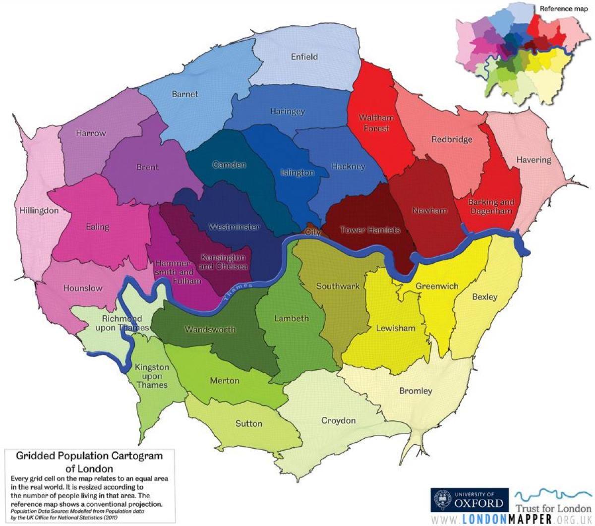 map of London area