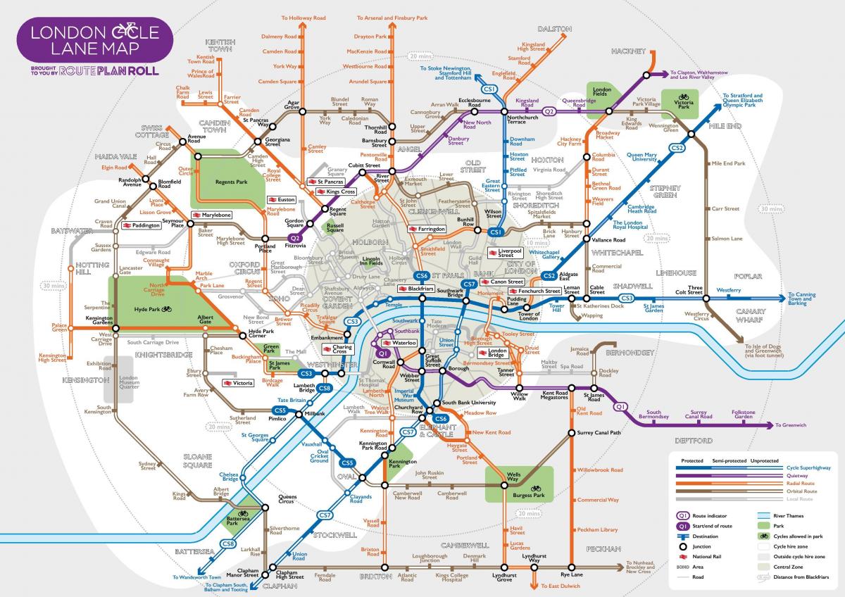 map of London bike