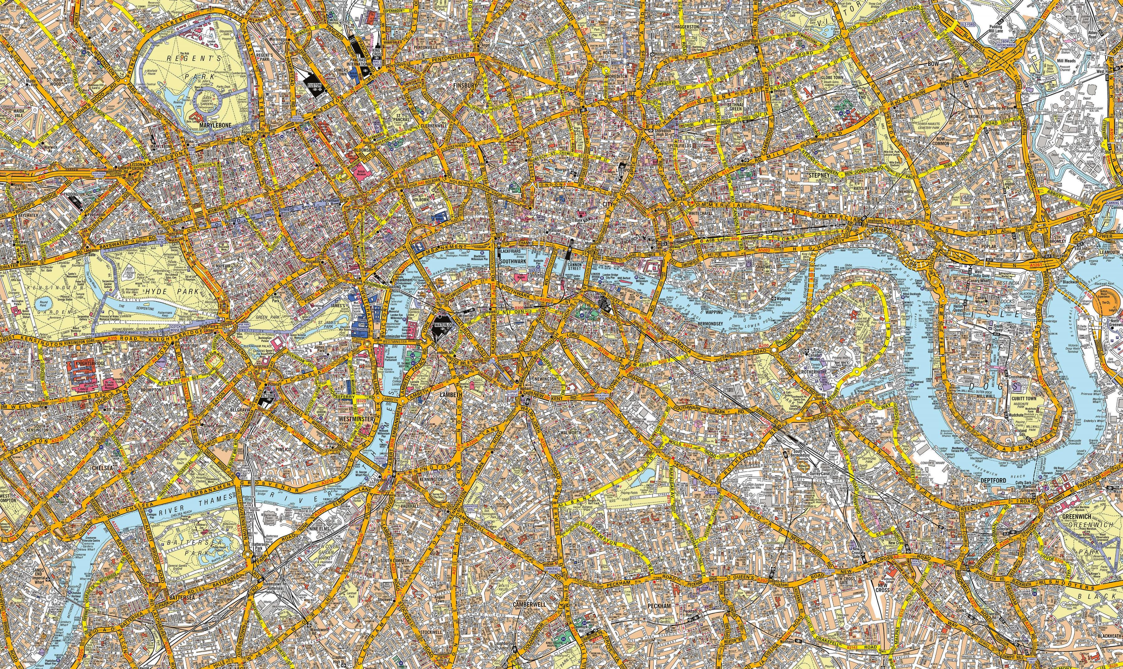 London Street Map Street Map Of London England