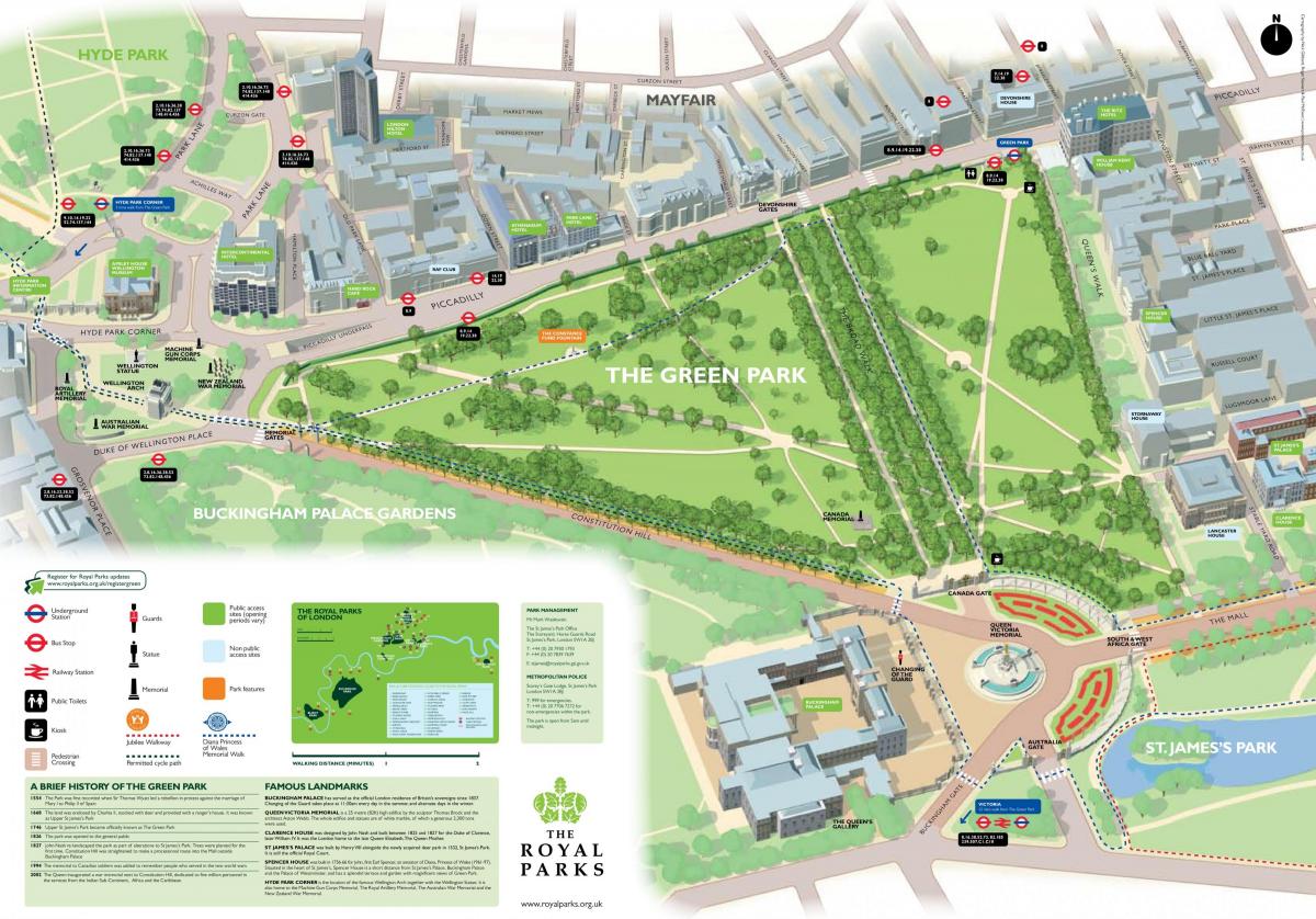 map of Green park London