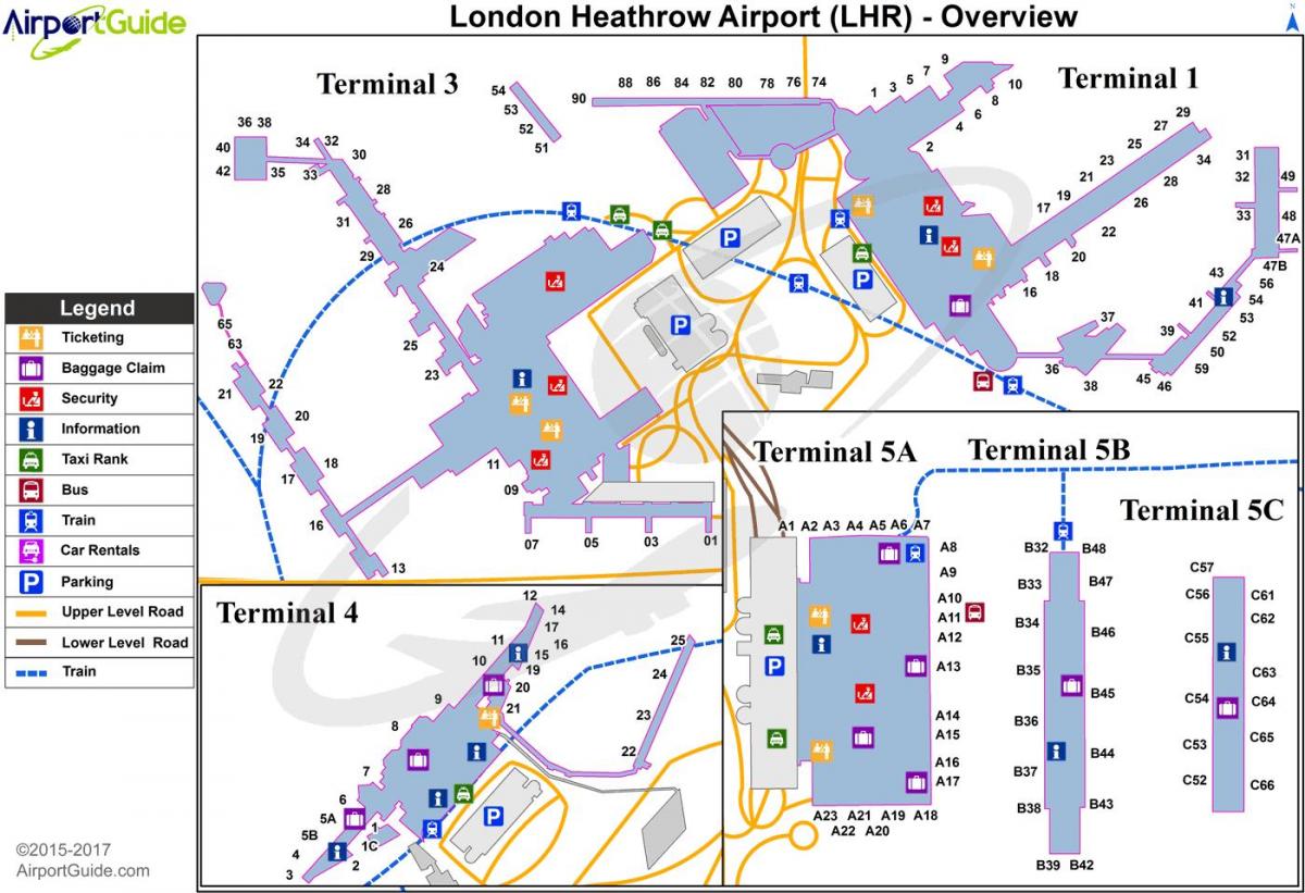 map of heathrow terminal