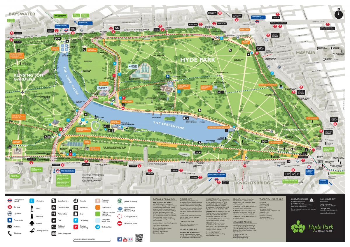 map of hyde park London