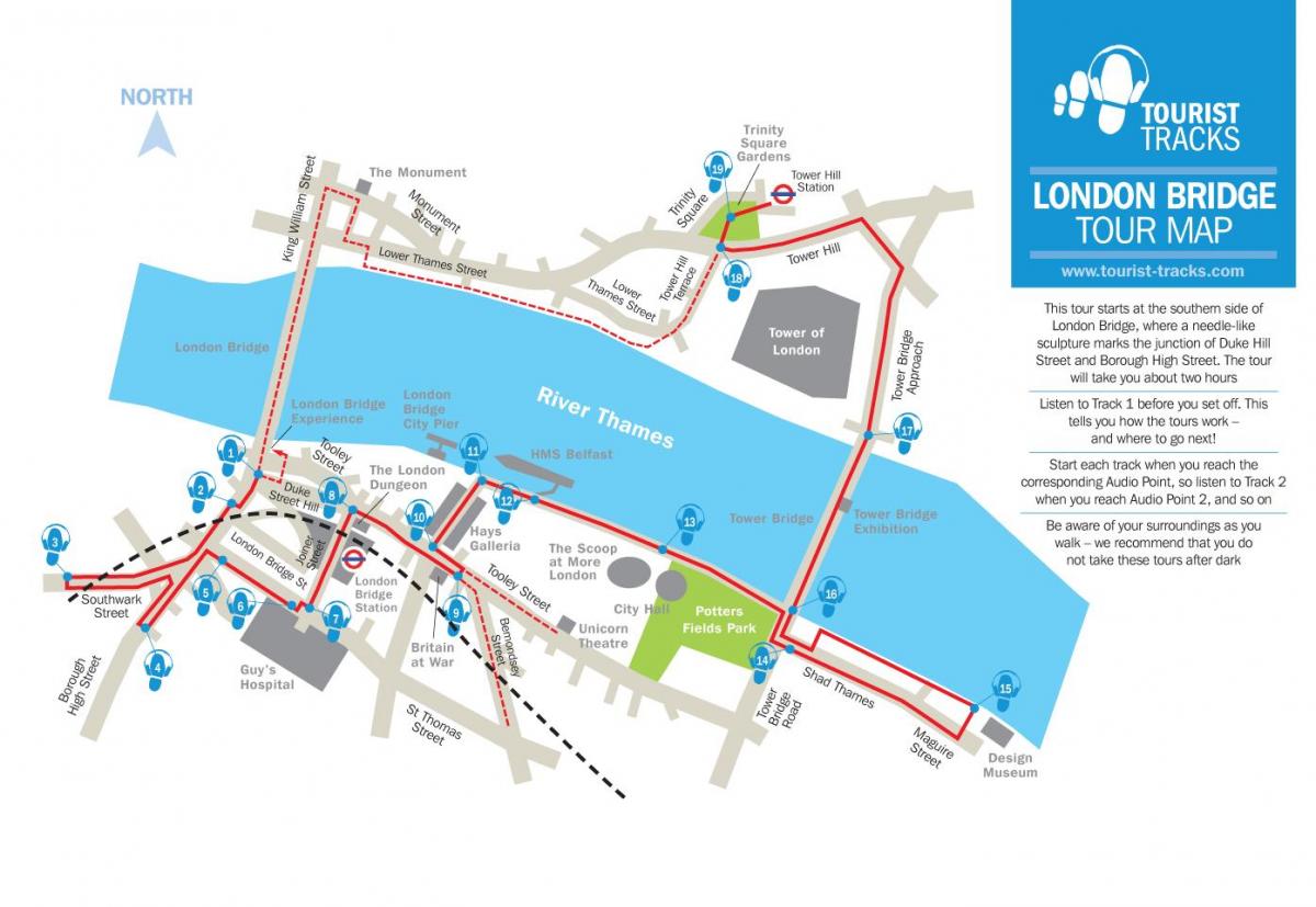 map of London bridge