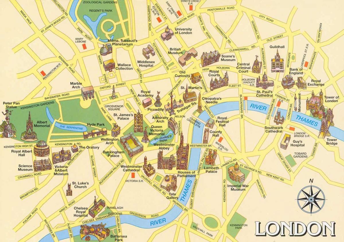 sightseeing London map