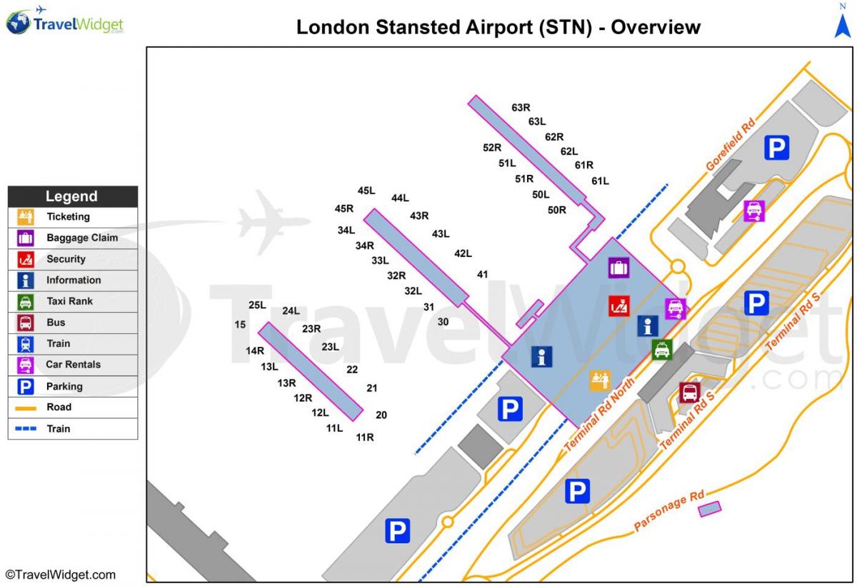 map of Stansted airport