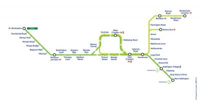 Croydon tram map