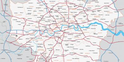 Map of greater London