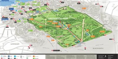 Map of Greenwich park London