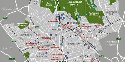 Map of Hampstead London