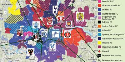 London football teams map