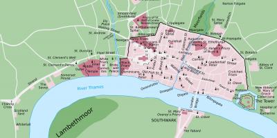 Map of medieval London