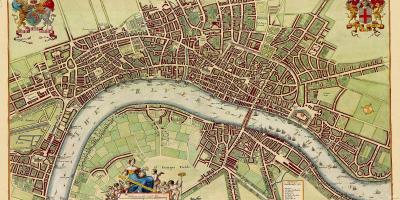 Map of vintage London